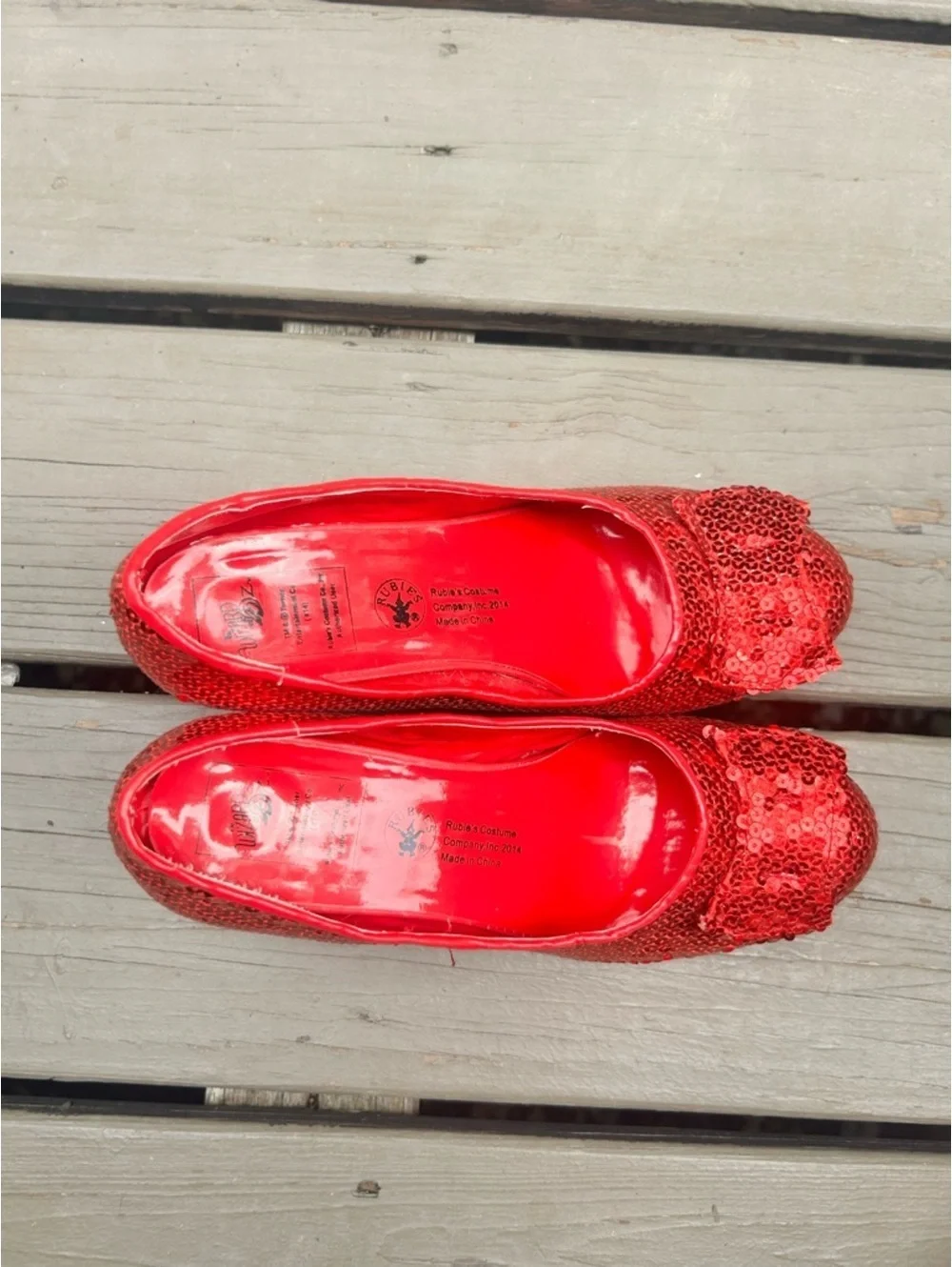 Rubie’s Costumes Dorothy Red Sequin Ruby Slippers Mid Heel Pumps | Size Medium